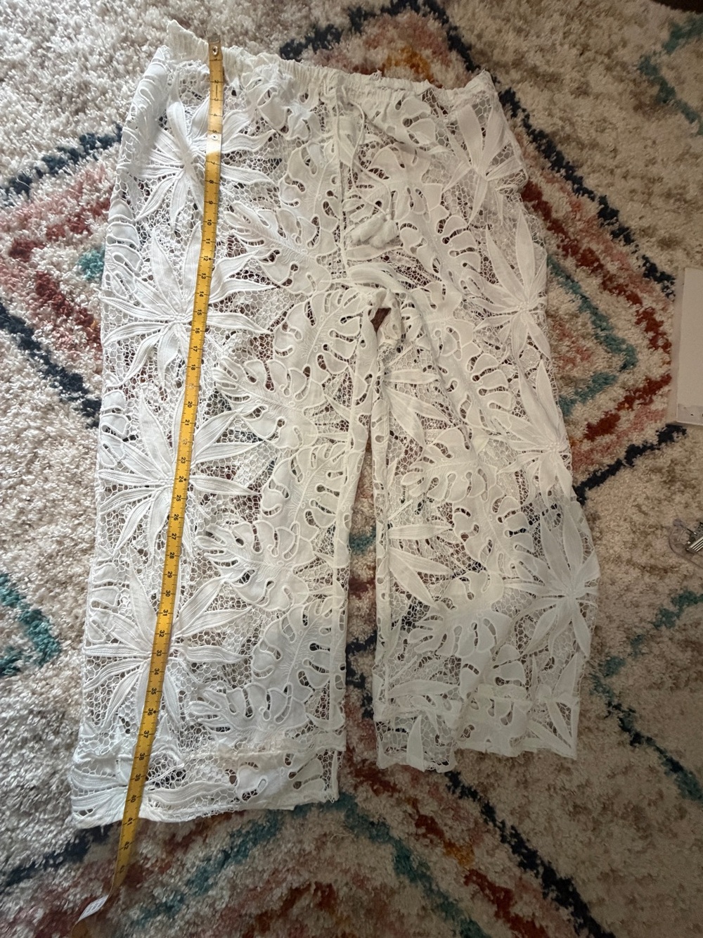 Free People La Vida White Crochet Resort Set XL Beach Club Cover-Up - Picture 14 of 14
